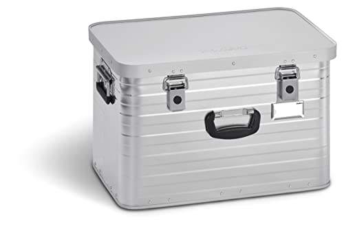 Enders Alubox TORONTO 63 L - Aluminiumbox mit 1 mm Wandstärke, extra stabil, spritzwasser- und staubdicht, Aluminiumbox mit Deckel, stapelbar - Aluminium Box #3893, Silber von Enders