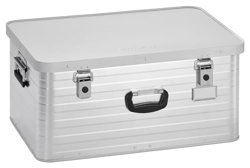 Enders Alubox TORONTO 80 L - Aluminiumbox mit 1 mm Wandstärke, extra stabil, spritzwasser und staubdicht, stapelbar, inklusive Hangtag, Kunststoffgriffe,Transportbox, Lagerbox, Werkzeugkiste #3900 von Enders