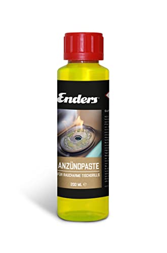 Enders® Anzündpaste für AURORA Tischgrill 1386, Brennpaste für Holzkohle-Grill, rauchfrei, Buchen-Holzkohle einfach und sicher anzünden, 4,5x4,5x16,5 cm von Enders