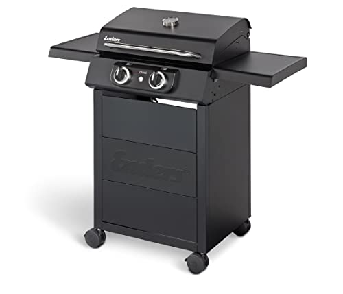 Enders® Elektrogrill eCRAVE 2, mit Gussrost, Grillwagen mit viel Stauraum, SIMPLE CLEAN™ Reinigungssystem, 2 leistungsstarke Heizelemente, formstabile Garhaube mit integriertem Thermometer #97116 von Enders