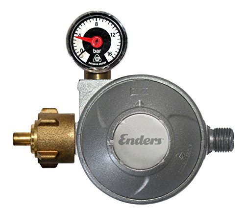 Enders GASDRUCKREGLER mit Manometer und integrierter Schlauchbruchsicherung EFV 50 mbar, 1,5 kg/h, Anschluss G 1/4" LH, 1106 von Enders