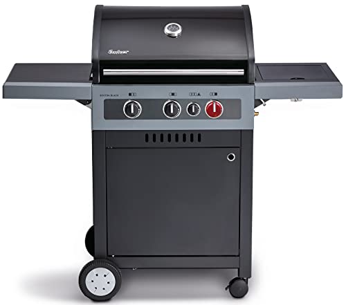 Enders® Gasgrill BOSTON BLACK 3 K TURBO, 3-Brenner aus Edelstahl, mit Kocher, TURBO ZONE & HEAT RANGE Brenner-Technologien von Enders®, Grillwagen, Außenküche #88626 von Enders