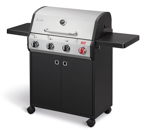 Enders® Gasgrill Chicago Next 4 R Turbo, 4-Edelstahlbrenner, doppelwandige Garhaube, abklappbare Seitenablage, 13 kW, Switch Grid™, 800° Turbo Zone™ #89366 von Enders