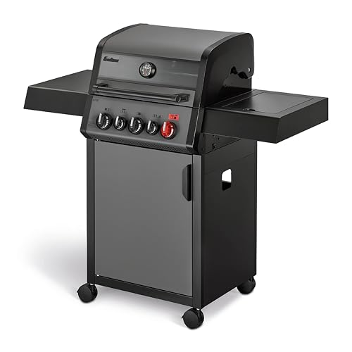 Enders Gasgrill Hyde 3 SIKR Turbo, 3-Brenner aus Edelstahl für kraftvolles direktes und indirektes Grillen, 800 °C Turbo Zone, Switch Grid, Infarot-Backburner und Seitenkocher #8040 von Enders