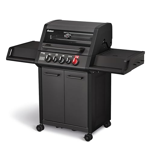 Enders® Gasgrill MONROE PRO 3 SIK TURBO SHADOW, 3-Brenner, Infrarot-Backburner, Seitenkocher, PanoVision Sicht, SWITCH GRID™ mit Sear Grate, HEAT RANGE™, 800 °C TURBO ZONE™, SIMPLE CLEAN™ #8381 von Enders