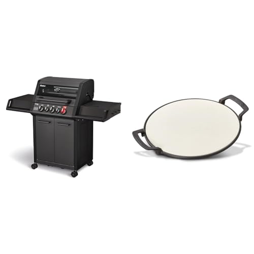 Enders® Gasgrill MONROE PRO 3 SIK TURBO SHADOW, 3-Brenner & SWITCH GRID Pizzastein, Halter aus Gusseisen von Enders