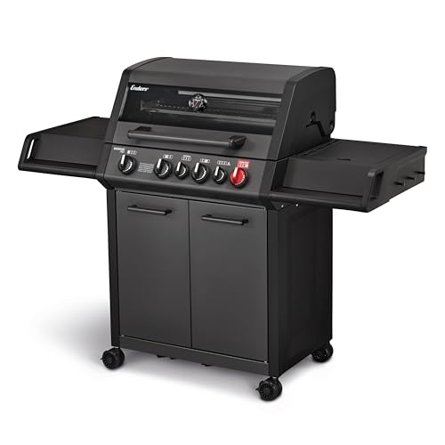 Enders® Gasgrill MONROE PRO 4 SIK TURBO SHADOW, 4-Brenner, Infrarot-Backburner, Seitenkocher, PanoVision Sicht, SWITCH GRID™ mit SEAR Grate, HEAT RANGE™, 800 °C TURBO ZONE™, SIMPLE CLEAN™ #8385 von Enders