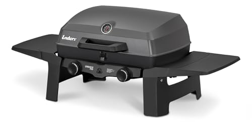 Enders® Gasgrill Urban II Pro, Tischgrill, Grillen-, Kochen- und Backen Funktion, 2 Brenner Edelstahl, mit Grill-Thermometer, Balkon-, Camping-Grill, Aluguss-Gehäuse, Gusseisen-Rost, #2062 von Enders