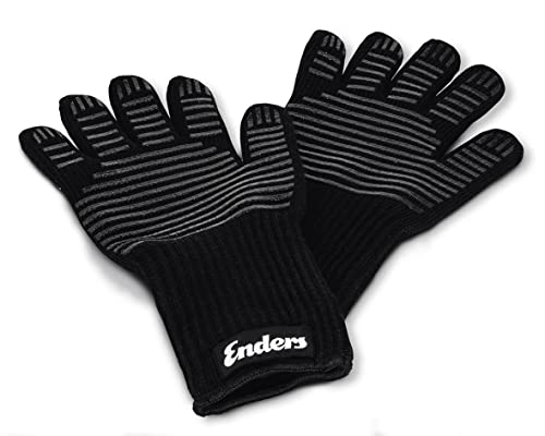 Enders® Grill Handschuhe aus feuerfestem Aramid, 8785, hitzebeständig, Handschuhe für Gas-Grill, BBQ, Backofen, Kamin, sicher und bequem, 2 Stück (1er Pack) von Enders