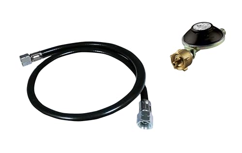 Enders® KIT DE/at schwarzer Schlauch + Druckregler 50 mbar, EFV #1200, Schwarz von Enders