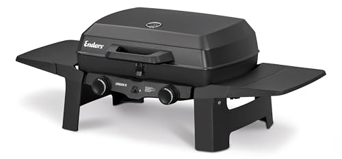 Enders Gasgrill Urban II, Tischgrill, Grillen-, Kochen- und Backen Funktion, 2 Brenner Edelstahl, mit Grill-Thermometer, Balkon-, Camping-Grill, Aluguss-Gehäuse, Gusseisen-Rost #2070 von Enders