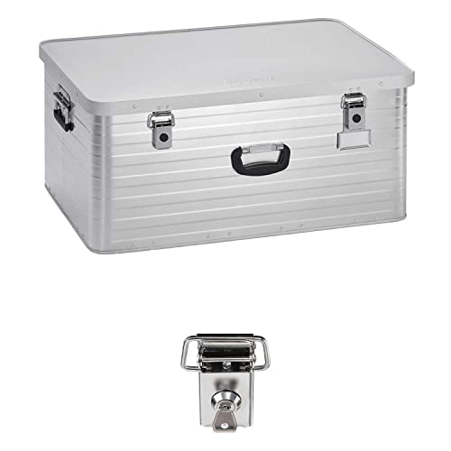 Enders Alubox 130 Liter + Schloss Set, hochwertig verarbeitet, mit Moosgummidichtung, Alukiste flexibel verwendbar als Transportbox und Lagerbox - Alukoffer Lagerkisten Metallkiste Metallbox von Enders
