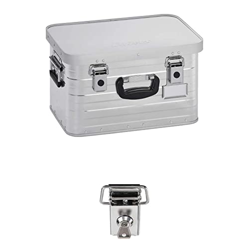 Enders Alubox 29 L mit Schloss Set - Aluminium Box 0,8 mm Wandstärke, spritzwasserdicht, stapelbar - Alukiste, Metallkiste, Metallbox mit Deckel - verwendbar als Transportbox, Werkzeugkiste, Lagerbox von Enders