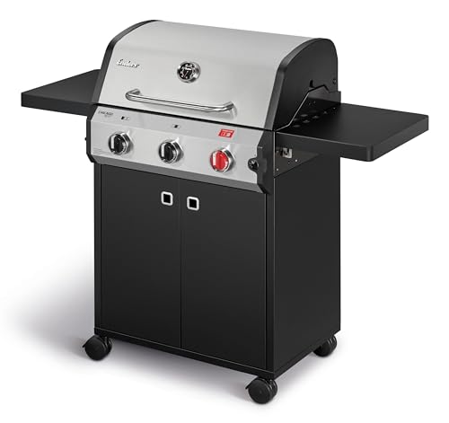 Enders Gasgrill Chicago Next 3 R Turbo, 3-Edelstahlbrenner, doppelwandige Garhaube, 2 abklappbare Seitenablagen, integriertes Thermometer, 10,6 kW Switch Grid™, 800° Grad Turbo Zone™ #89346 von Enders