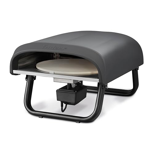 Enders® Pizzaofen PACO™ Rotate, Pizzastein rund, Thermometer, Pizza, Edelstahlbrenner, 4kW, Cordierit-Pizzastein 30,5cm, rotierend, stufenlos regulierbarer Edelstahlbrenner #31316 von Enders