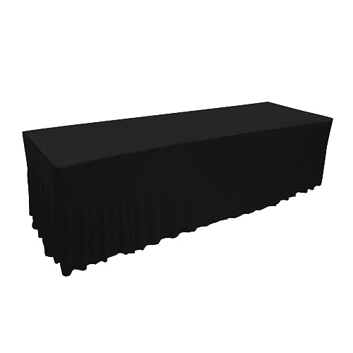 2 Packen Polyester Tischröcke Rechteck Tisch Tischläufer für Messe Bankett Tischhusse Tischrock Skirting Tischumrandung Tischverkleidung Tischdeck Hochzeit Party Geschirr Tischdecken, Schwarz 2 Packen Polyester Tischröcke Rechteck Tisch Tischläufer für Messe Bankett Tischhusse Tischrock Skirting Tischumrandung Tischverkleidung Tischdeck Hochzeit Party Geschirr Tischdecken, Schwarz von Endingfuny