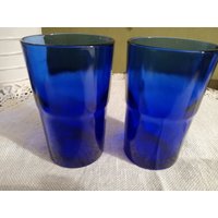 Kobaltblaues Glas, Vintage Geschenkidee, Votivkerzenhalter, Blaues Wohndekor, Bauernhaus-Cottage-Dekor von Endladesign