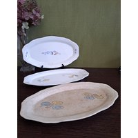Vintage Pff Ovale Schale, Udssr Geschirr, Antike Platte Mit Blumenverzierung, Für Sammler, Hergestellt in Der Udssr, Geschenk von Endladesign