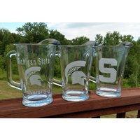Msu Spartan Offiziell Lizenziert Geätzten Krug - Klar Glas | Wählen Sie Ihr Logo | #8112 von EndlessEtching