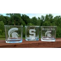Msu Spartan Offiziell Lizenzierter Geätzter Kerzenhalter - Aus Glas | Wählen Sie Ihr Logo | # 8112 von EndlessEtching