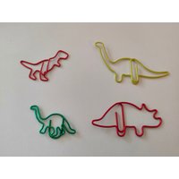 Niedliche Büroklammer-Dinosaurier-Büroklammer-Kleiner Roter Tyrannosaurus Rex-Kleiner Grüner Brontosaurus-Großer Gelber Brachiosaurus-Großer von EndlessSummeCraftCo