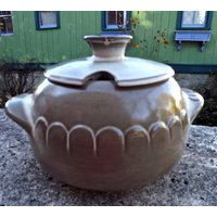 Vintage Frankoma Pottery Bean Pot Tureen Casserole Lazy Bones Muster von EndlessTreasuresNJ