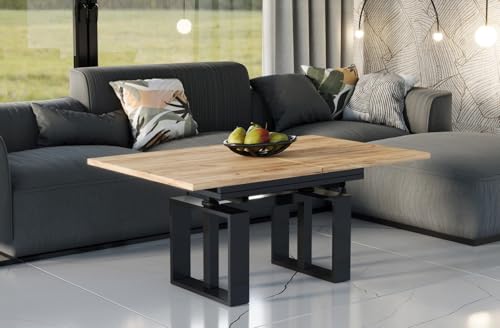 Endo-Moebel Couchtisch Empoli 110-170 cm Esstisch erweiterbar & höhenverstellbar Doppellift (Craft Eiche) von Endo-Moebel