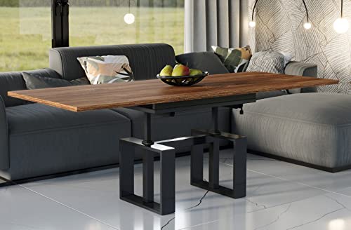 Endo-Moebel Couchtisch Empoli 110-170 cm Esstisch erweiterbar & höhenverstellbar Doppellift (Stirling Eiche) von Endo-Moebel