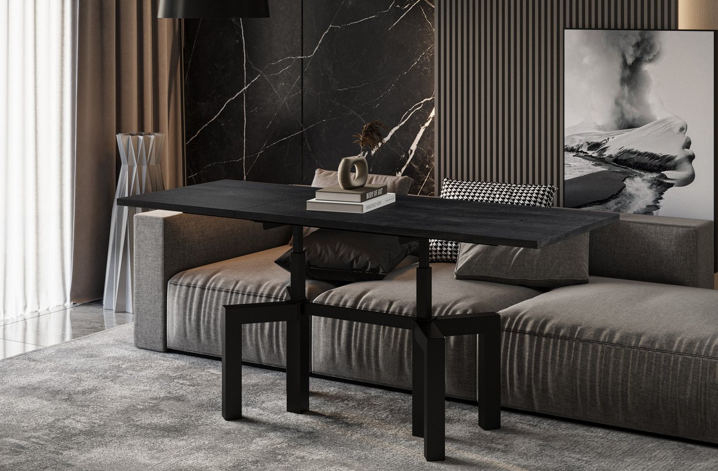 Endo-Moebel Couchtisch Oliana - ausziehbar 110-170cm und höhenverstellbar Doppellift Metall, Couch- & Esstisch, Funktionstisch, modern Design, umwandelbar Endo-Moebel Couchtisch Oliana - ausziehbar 110-170cm und höhenverstellbar Doppellift Metall, Couch- & Esstisch, Funktionstisch, modern Design, umwandelbar von Endo-Moebel