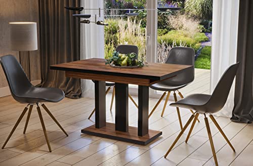 Endo-Moebel Esstisch Appia 130cm - 210cm erweiterbar ausziehbar Synchronauszug Säulentisch Küchentisch Spezial (Stirling Eiche) von Endo-Moebel