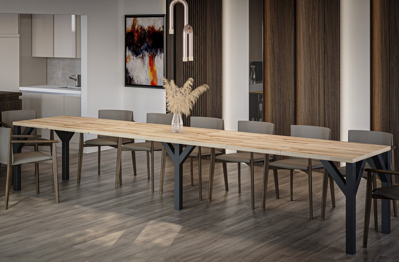 Endo-Moebel Esstisch Dunaj 350cm erweiterbar Esszimmertisch ausziehbar Metallgestell XXL Endo-Moebel Esstisch Dunaj 350cm erweiterbar Esszimmertisch ausziehbar Metallgestell XXL von Endo-Moebel