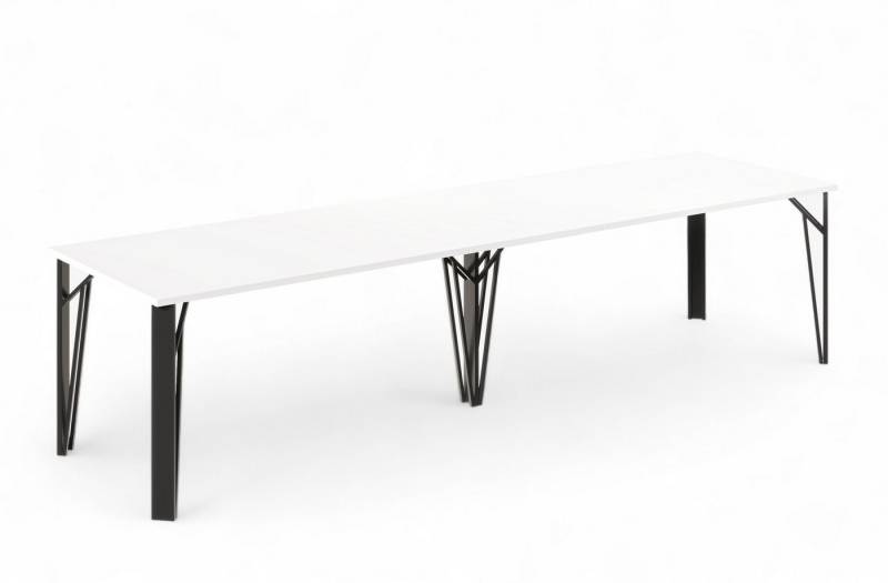 Endo-Moebel Esstisch Esstisch Simo 130-310 cm XXL erweiterbar Metallbeine ausziehbar von Endo-Moebel