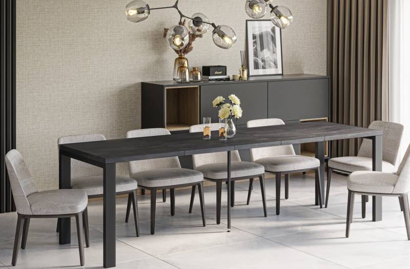 Endo-Moebel Esstisch Garant 130cm - 265 Metall Metallgestell Küchentisch ausziehbar von Endo-Moebel