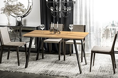 Endo-Moebel Esstisch Liwia 130 cm auf 210 cm erweiterbar Küchentisch Esszimmer Tisch (Wotan Eiche) von Endo-Moebel