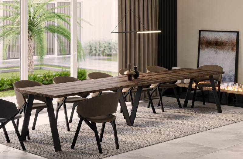 Endo-Moebel Esstisch Lungo XXL 130-405 cm, Metallgestell, ausziehbar, erweiterbar, riesiger Kulissentisch, 4m, extra lang und groß, stabil Endo-Moebel Esstisch Lungo XXL 130-405 cm, Metallgestell, ausziehbar, erweiterbar, riesiger Kulissentisch, 4m, extra lang und groß, stabil von Endo-Moebel