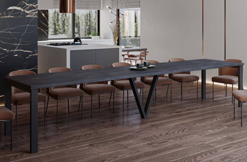 Endo-Moebel Esstisch Titan XXL 130-405 cm, Metallgestell, ausziehbar, 400cm Esstisch XXL 14 Personen riesiger Tisch 4m Endo-Moebel Esstisch Titan XXL 130-405 cm, Metallgestell, ausziehbar, 400cm Esstisch XXL 14 Personen riesiger Tisch 4m von Endo-Moebel