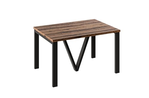 Endo-Moebel XXL Esstisch Titan 130 cm - 405 cm erweiterbar Küchentisch bis 12 Personen Matt (Eiche Cremona) von Endo-Moebel