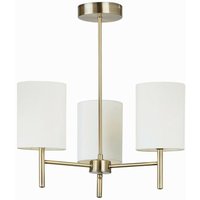 Endon - Brio - 3 Licht Semi Flush Multi Arm Deckenleuchte Antik Messing, E14 von Endon