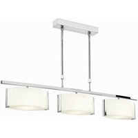 Clef - 3 Light Semi Flush Deckenleuchte Chrom, glänzend weißes Glas, G9 - Endon von Endon