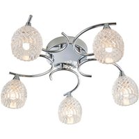 Boyer - 5 Licht Semi Flush Multi Arm Deckenleuchte Chrom, G9 - Endon von Endon