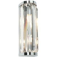 Endon Crystal - 2 Licht Badezimmer Wandleuchte Chrom mit Kristall IP44, G9 von Endon