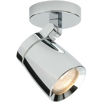 Knight - 1 Licht Badezimmer verstellbarer Scheinwerfer Chrom, Klarglas IP44, GU10 - Endon von Endon