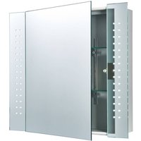 Revelo - Licht beleuchtete Badezimmerspiegel Silber, Spiegelglas IP44 - Endon von Endon