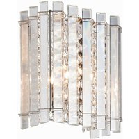 Lighting Hanna - Wandleuchte Klarglas (K5) Glas & Chrom Effektplatte 1 Licht Dimmbar IP20 - G9 - Endon von Endon