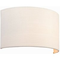 Obi - 1 Light Up & Down Wandleuchte Vintage White Leinen, Polyester Baumwolle, E27 - Endon von Endon