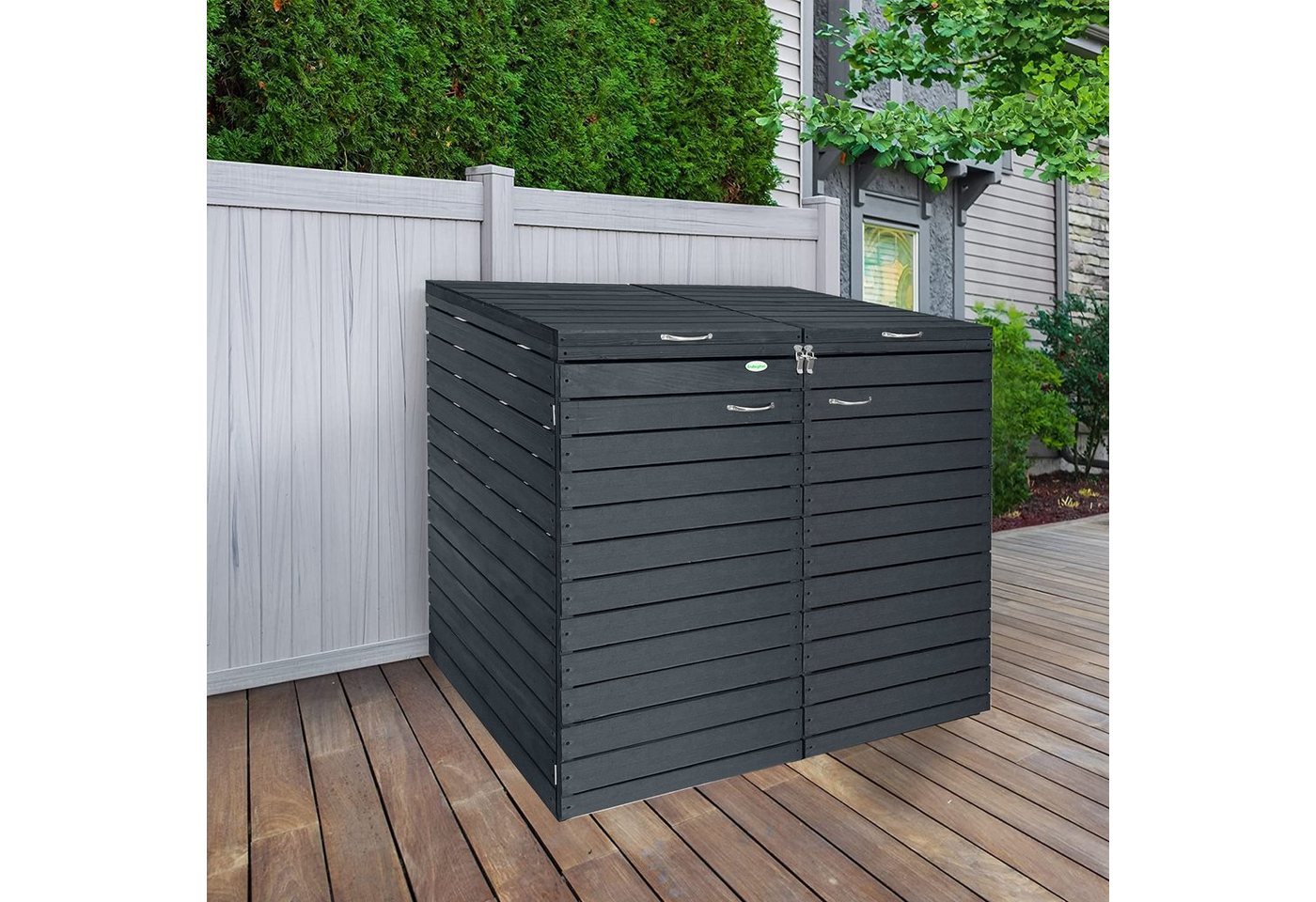 Endorphin Aufbewahrungsbox Stabile Comfort Comfort Mülltonnengarage / Mülltonnenbox mit Gasdruckf von Endorphin