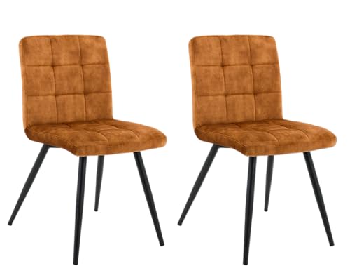 Endorphin Design Stuhl 2er Pack Senf - moderner Esszimmerstuhl - bequemer Küchenstuhl - Wohnzimmerstuhl - Elegante Stühle für drinnen von Endorphin
