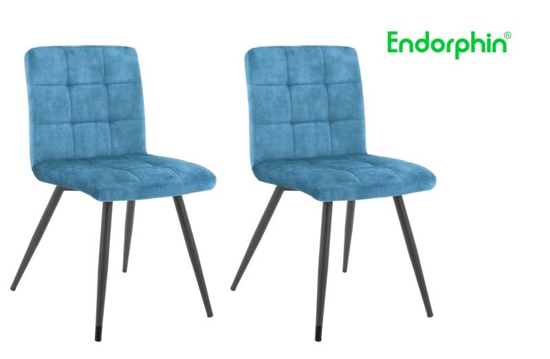 Endorphin Esszimmerstuhl Design Stuhl 2er Pack in blau von Endorphin
