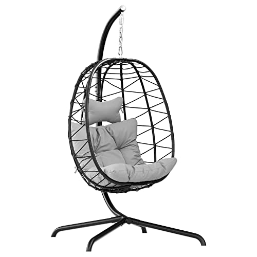 Endorphin® Hängesessel mit Gestell Solo | Für 1 Person | Hängestuhl Outdoor Mit Gestell und Polster | Sessel für Garten, Balkon, Terrasse, Wintergarten | Egg Chair Schwingsessel Outdoor | XL von Endorphin