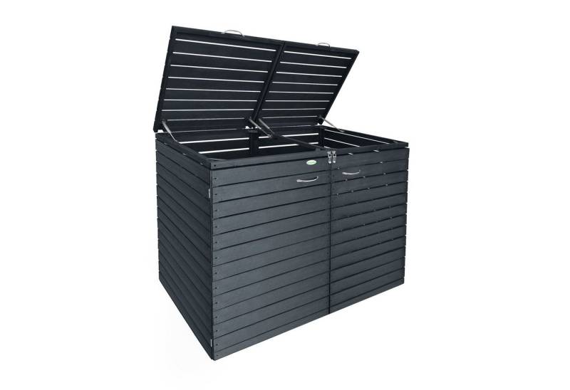 Endorphin Mülltonnenbox Comfort Mülltonnengarage / Mülltonnenbox Anthrazit für 2x 240 L nachh von Endorphin